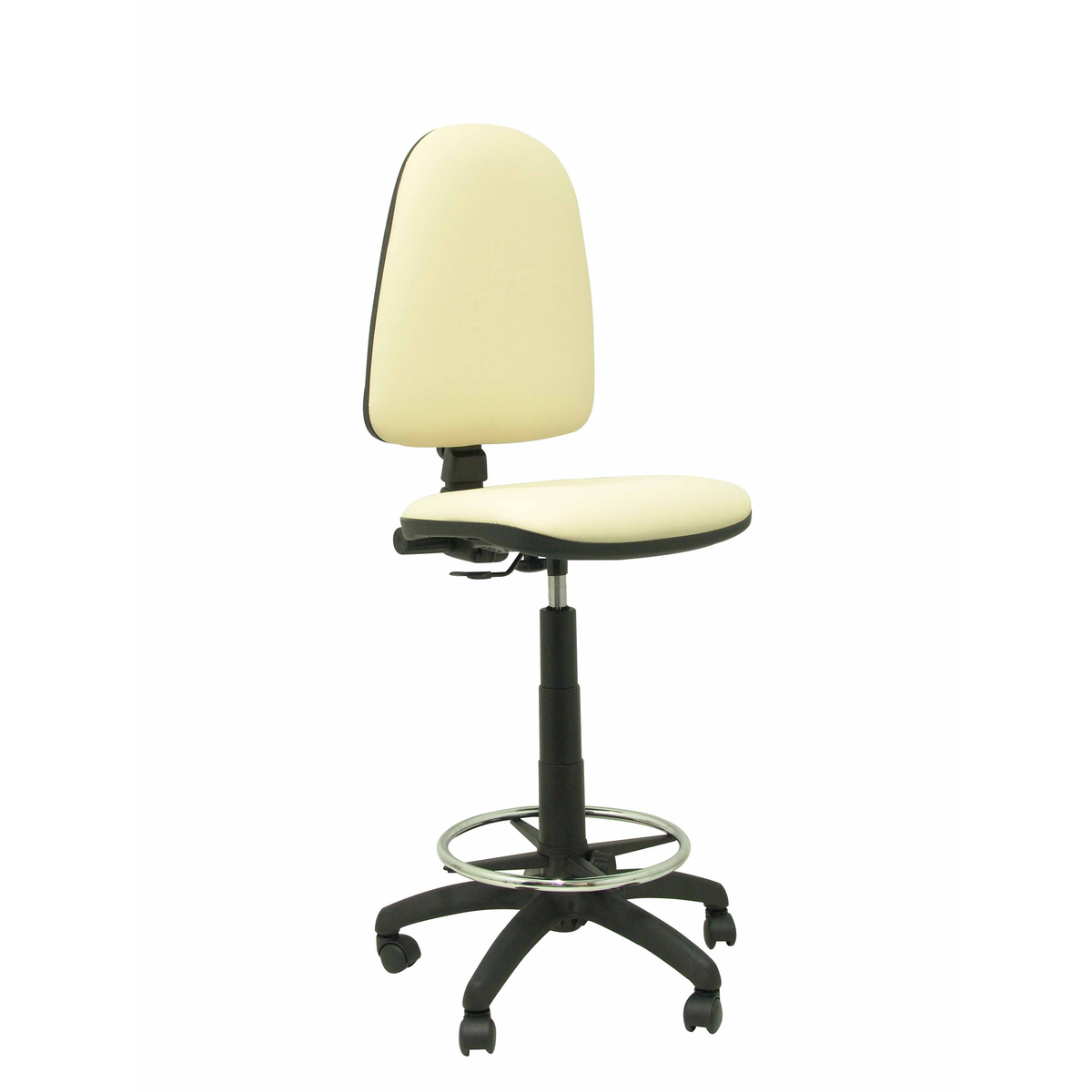 Taburete de oficina Piqueras y Crespo Ayna Similpiel - Ref. fabricante T04CPSPAM - Crema