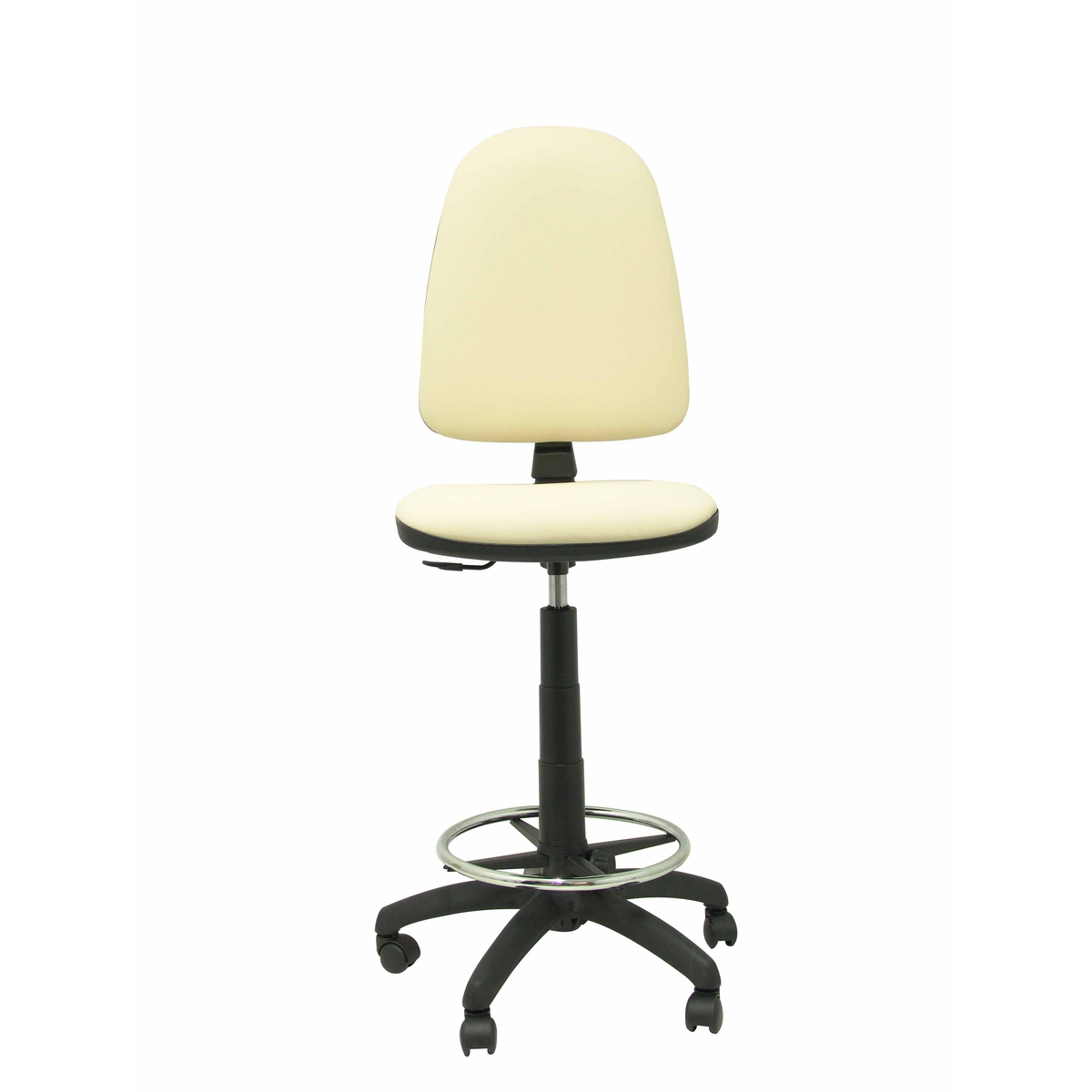 Taburete de oficina Piqueras y Crespo Ayna Similpiel - Ref. fabricante T04CPSPAM - Crema