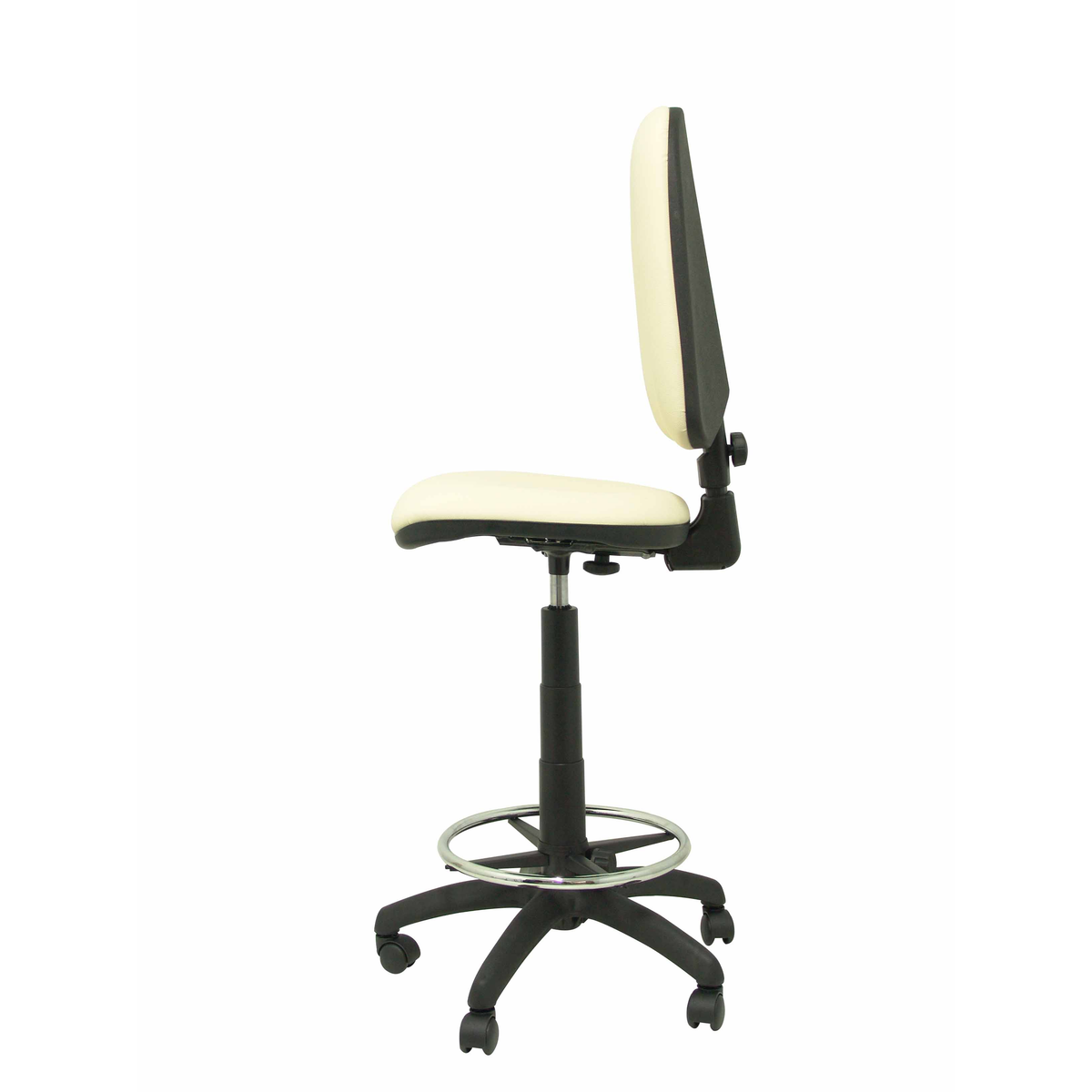 Taburete de oficina Piqueras y Crespo Ayna Similpiel - Ref. fabricante T04CPSPAM - Crema
