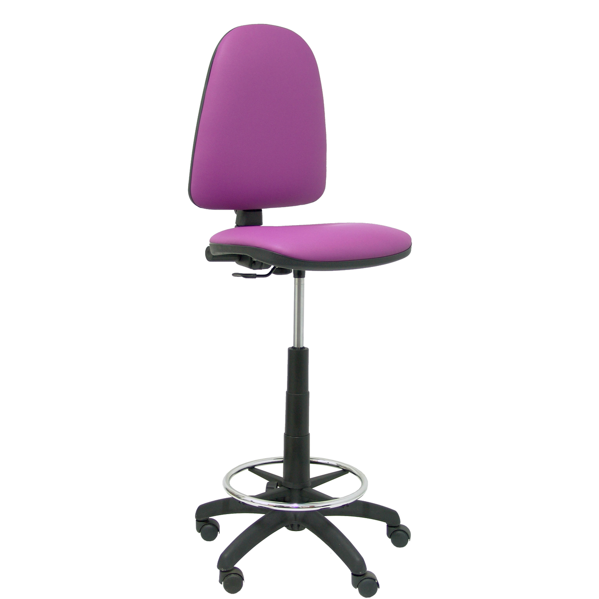 Taburete de oficina Piqueras y Crespo Ayna Similpiel - Ref. fabricante T04CPSPAM - Morado