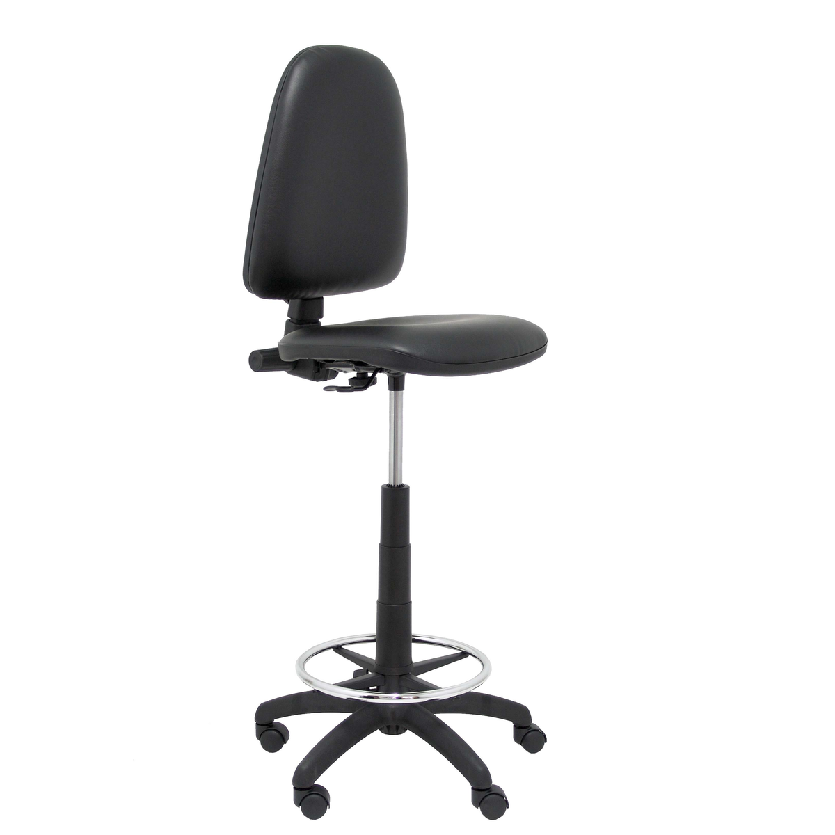 Taburete de oficina Piqueras y Crespo Ayna Similpiel - Ref. fabricante T04CPSPAM - Negro