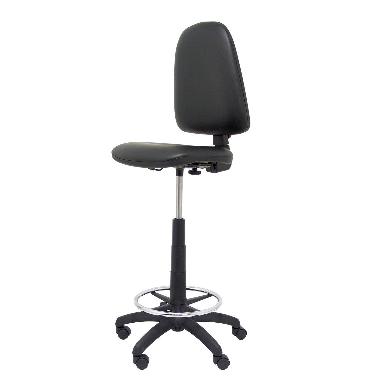 Taburete de oficina Piqueras y Crespo Ayna Similpiel - Ref. fabricante T04CPSPAM - Negro