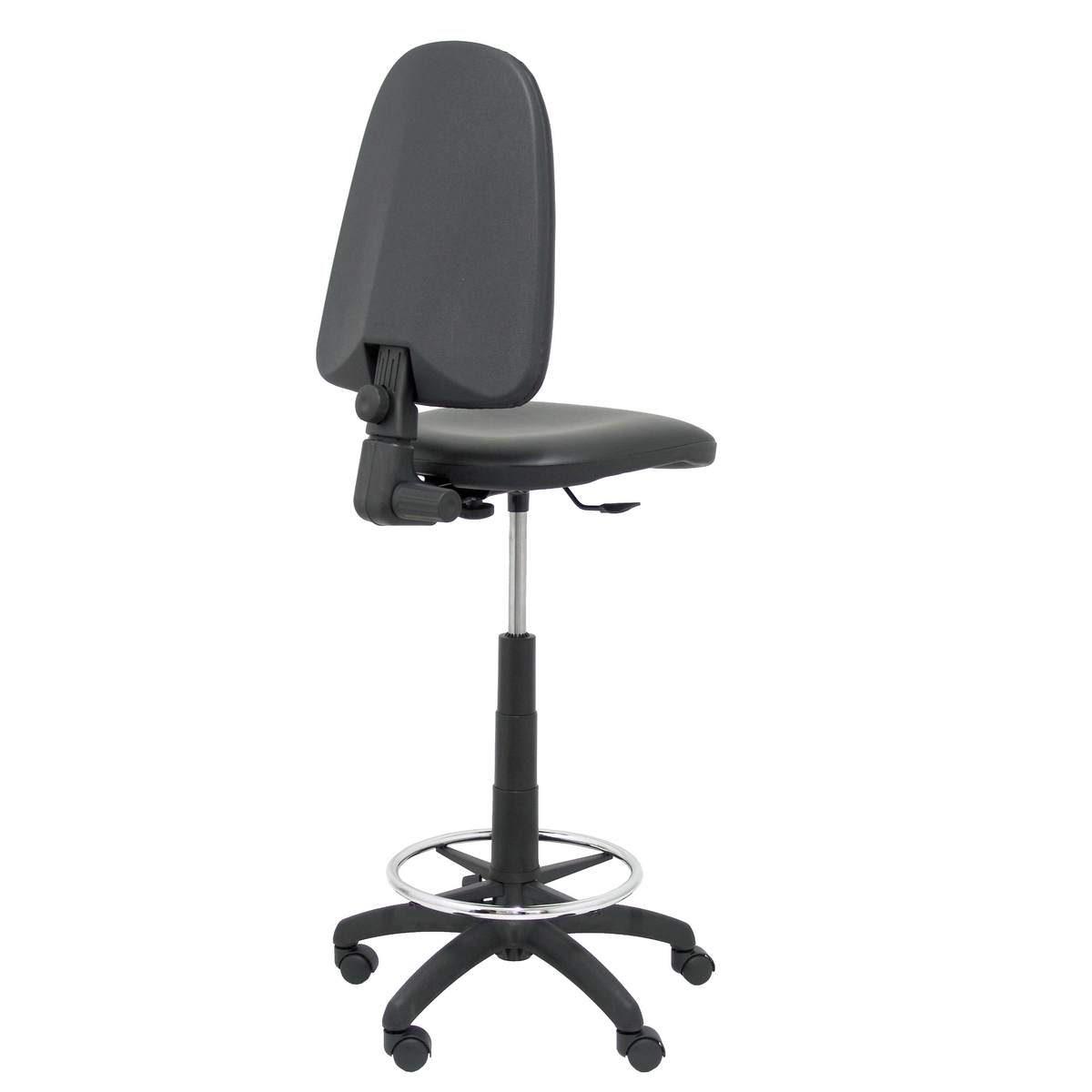 Taburete de oficina Piqueras y Crespo Ayna Similpiel - Ref. fabricante T04CPSPAM - Negro