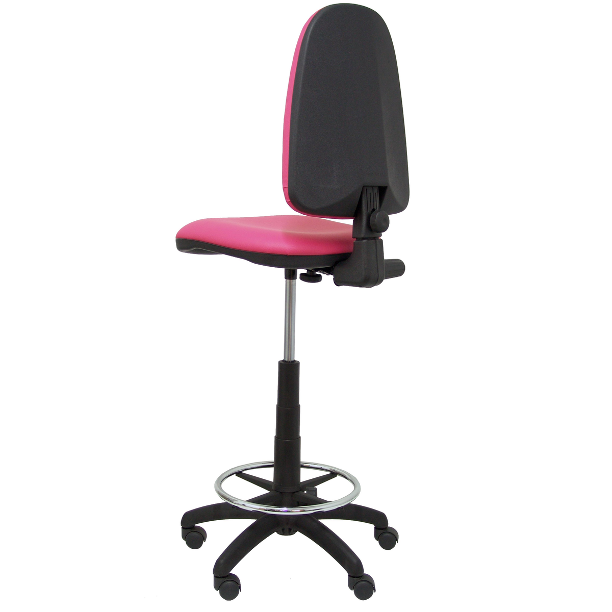 Taburete de oficina Piqueras y Crespo Ayna Similpiel - Ref. fabricante T04CPSPAM - Rosa