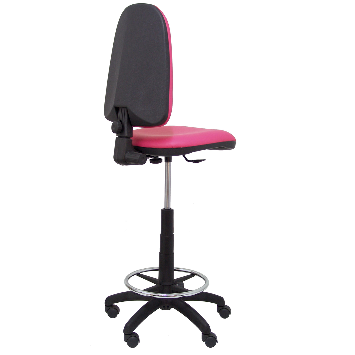 Taburete de oficina Piqueras y Crespo Ayna Similpiel - Ref. fabricante T04CPSPAM - Rosa