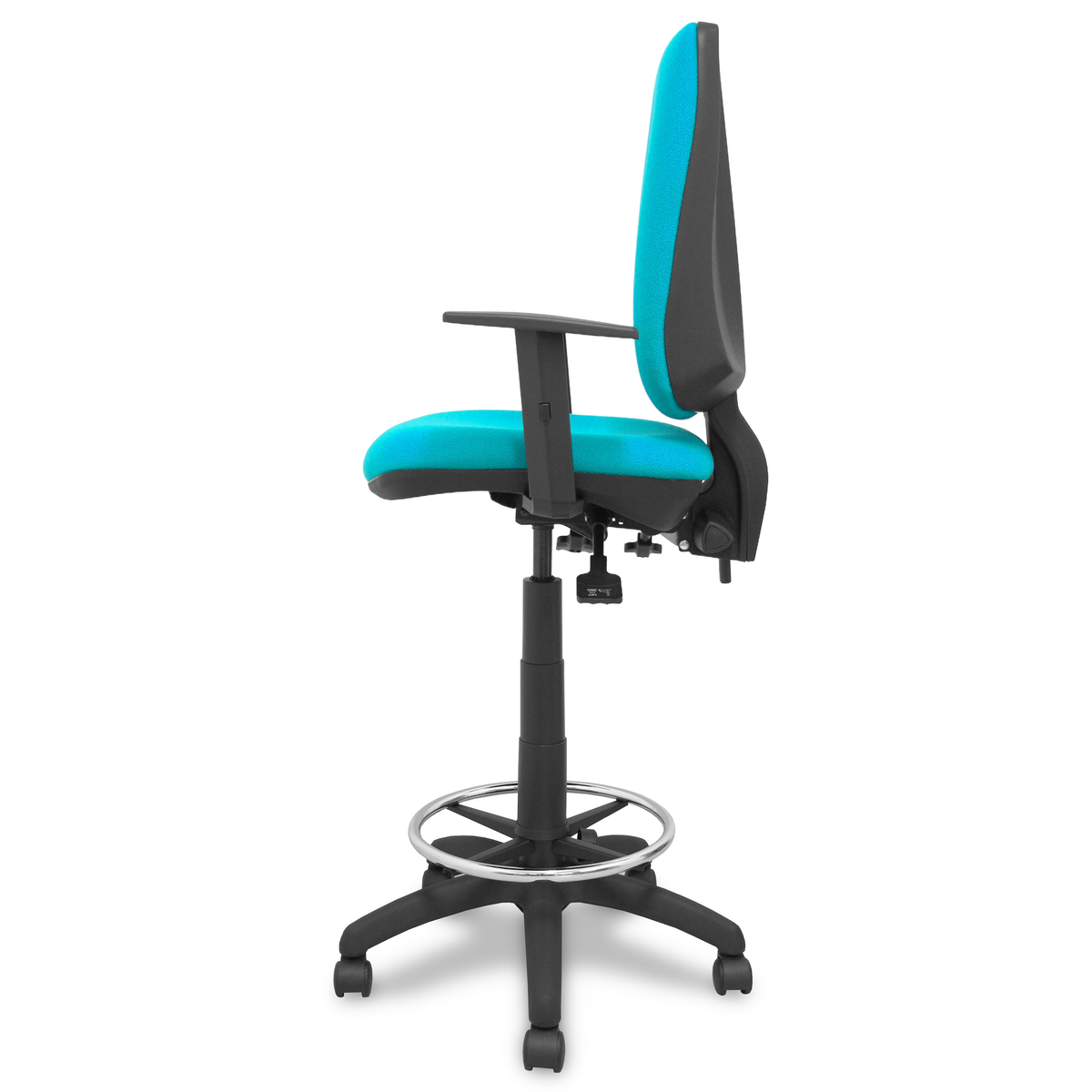 Taburete de oficina Piqueras y Crespo Taburete Elche S Bali - Ref. fabricante T14ASB39B10RN - Verde / Turquesa