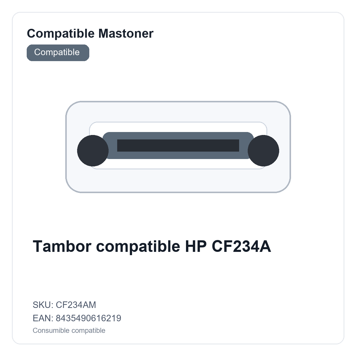 Tambor compatible HP CF234A