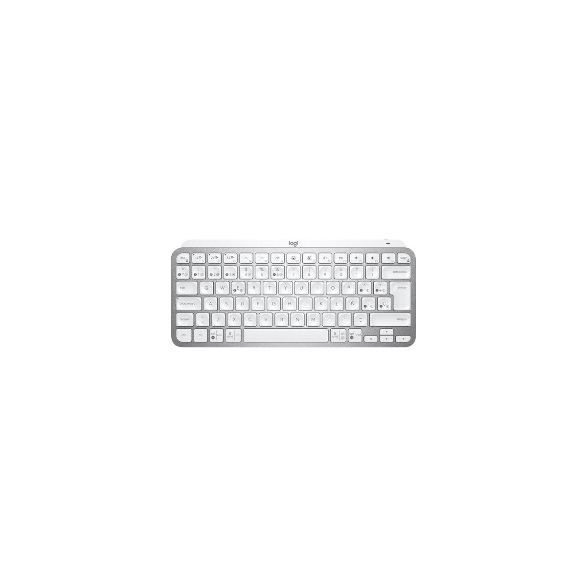 Teclado Logitech MX Keys Mini inalámbrico español gris, vista principal
