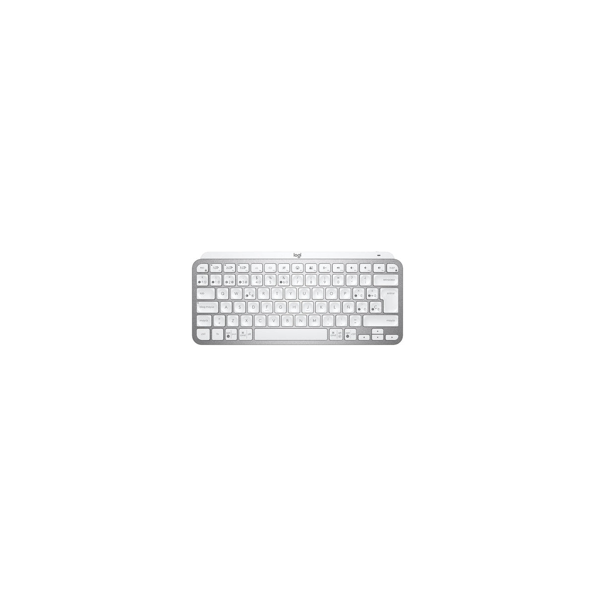 Teclado Logitech MX Keys Mini inalámbrico español gris, vista 2