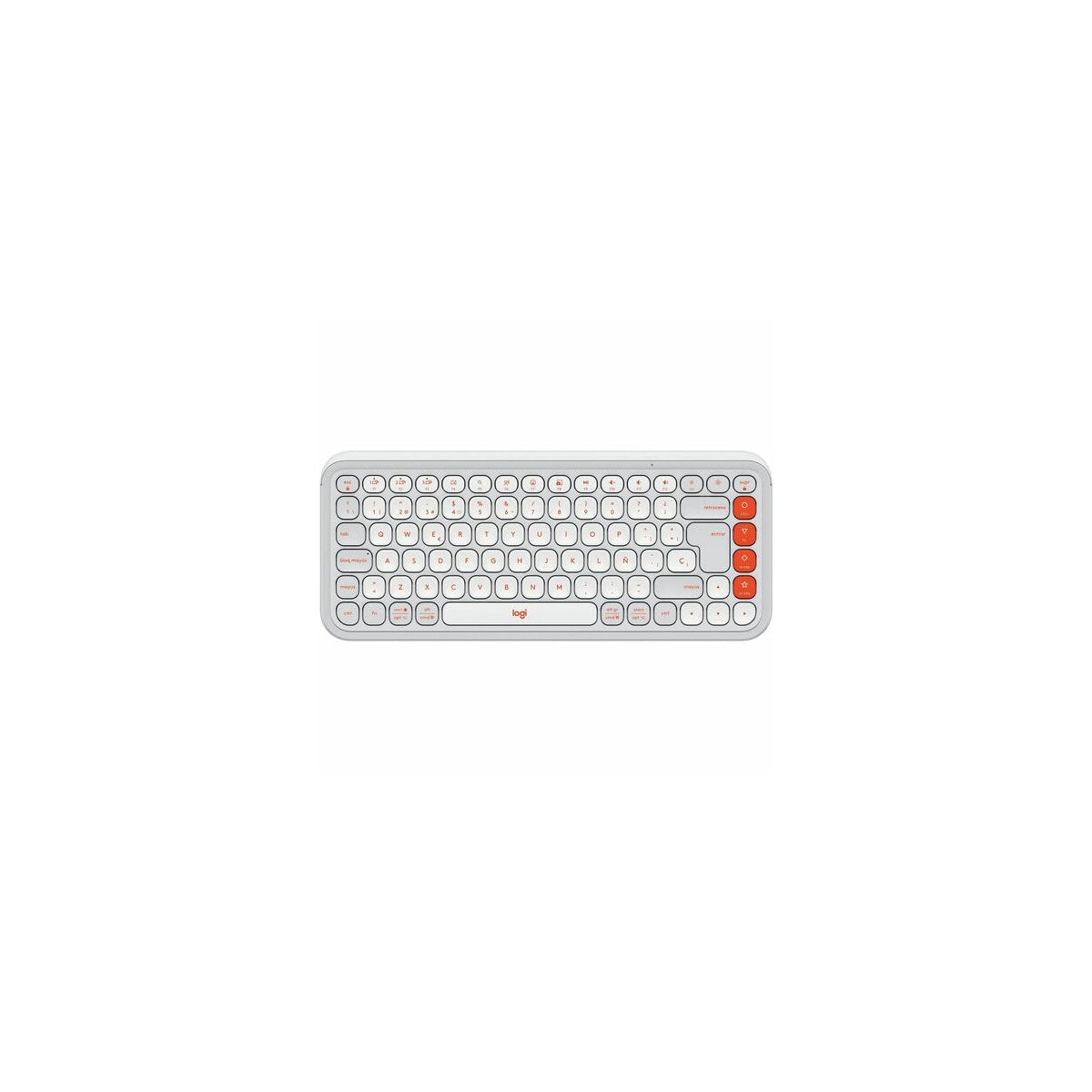 Teclado Logitech POP Icon Keys inalámbrico español blanco roto, vista 2