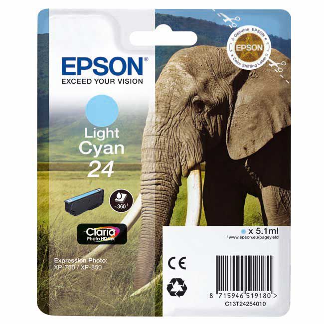 Cartucho de tinta Epson C13T24254022 cian claro original