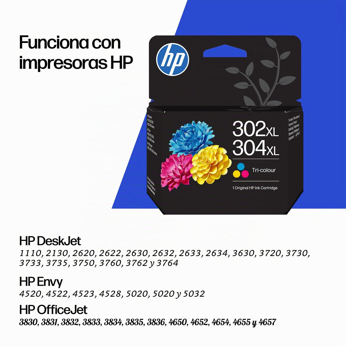 Tinta HP 302XL/304XL B7RT8AE Tricolor Original