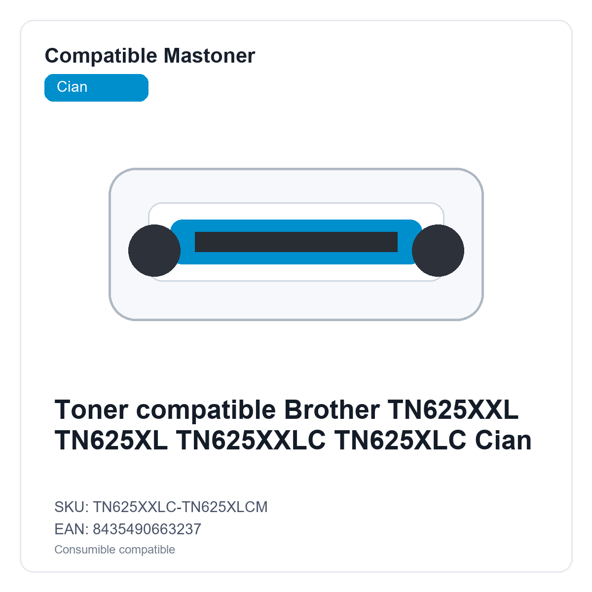 Toner compatible Brother TN625XXL TN625XL TN625XXLC TN625XLC Cian