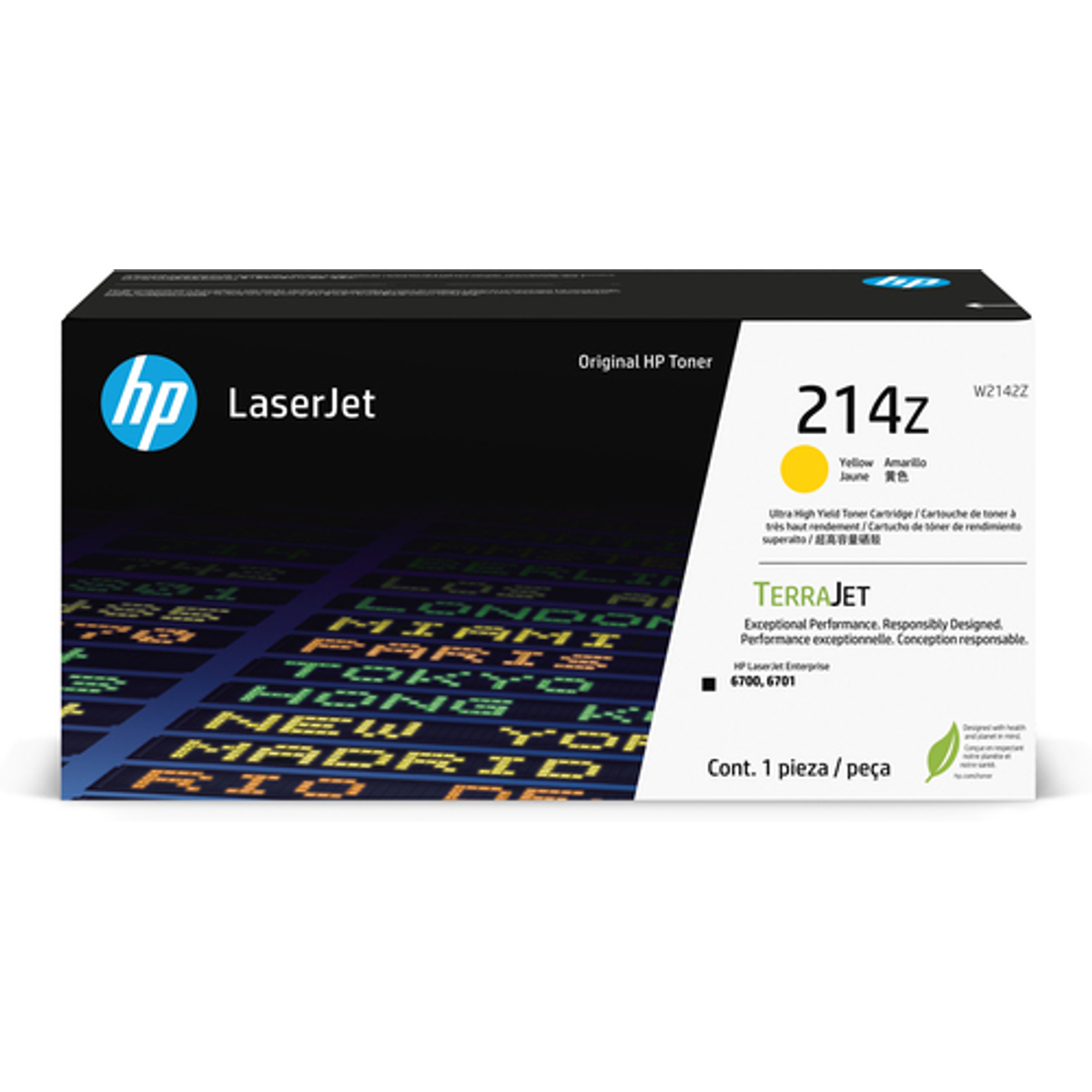 Tóner HP 214Z original amarillo (W2142Z) - vista 3
