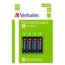 (imagen para) Pilas Alcalinas Recargables Verbatim AAA HR03 Pack 4 uds