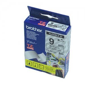 (imagen para) Cinta Laminada Flexible Transparente/Negro 9mmx8m Brother TZFX-1