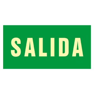 (imagen para) Señal Salida 300x105mm pack 2 uds