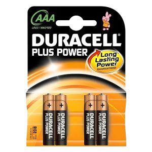 (imagen para) Pilas Alcalinas Duracell Power Plus LR03 AAA Pack 4 uds