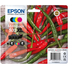 (imagen para) Multipack tinta Epson 503XL 4 colores pimientos