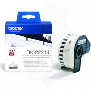 (imagen para) Cinta Continua De Papel Blanca Brother DK22214 12x30.48m