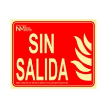 (imagen para) Señal de incendio sin salida 210x250mm