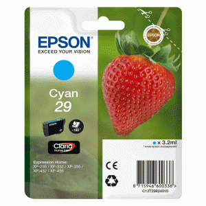 (imagen para) TINTA EPSON 29 FRESA CIAN C13T29824010