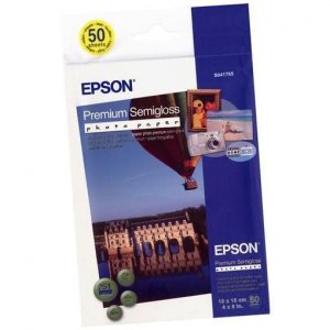 (imagen para) PAPEL FOTOGRAFICO EPSON SEMIGLOSS 10X15CM 50 HOJAS C13S041765