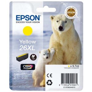 (imagen para) Tinta Epson 26XL Amarillo XP600/XP605/XP700