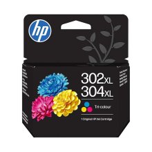 Pack tinta HP 302XL / 304XL tricolor Original (imagen para) Pack tinta HP 302XL / 304XL tricolor Original