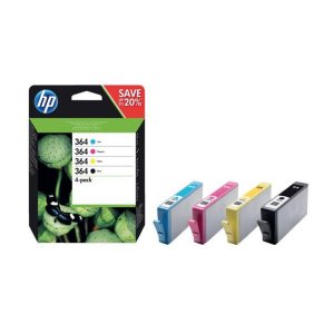 (imagen para) Tinta Rainbow Pack HP 364 4 Colores HP N9J73AE