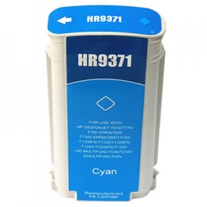 (imagen para) Tinta compatible con HP 72 C9371A cian