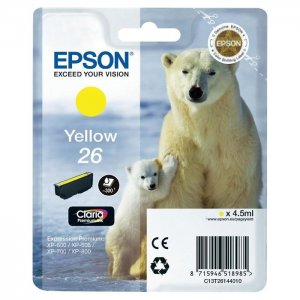 (imagen para) Tinta Amarillo Epson Oso Polar Epson 26 XP600/XP605/XP700/XP800