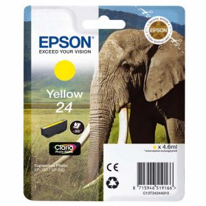 (imagen para) Tinta 24 Epson Elefante Amarilla XP750/XP850/XP950