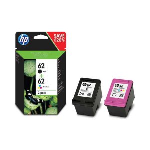 (imagen para) Pack de Tintas HP 62 Color + 62 Negro N9J71AE