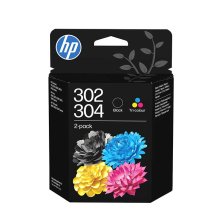 Pack tinta HP 302 / 304 negro y tricolor Original B82L1AE (imagen para) Pack tinta HP 302 / 304 negro y tricolor Original B82L1AE