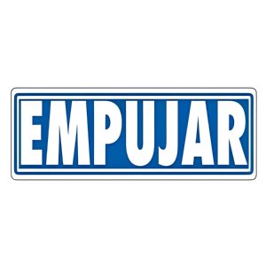 (imagen para) Señal Empujar 175x65mm