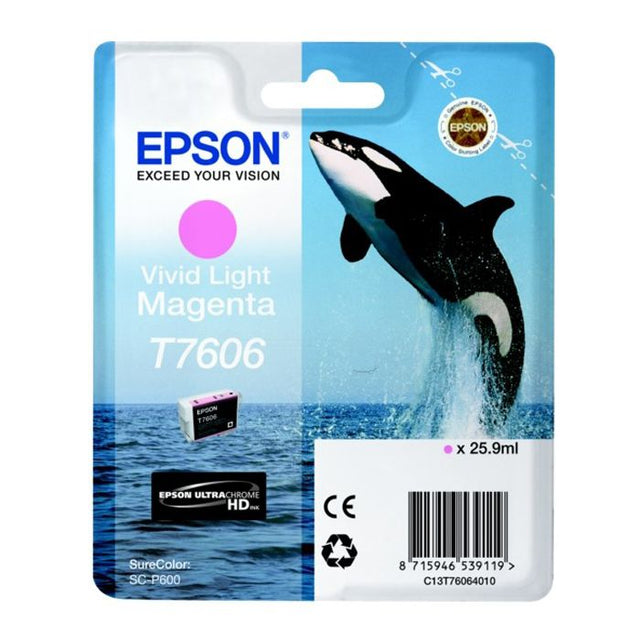 Tinta Epson T7606 Magenta Claro Vivo C13T76064010 SC-P600