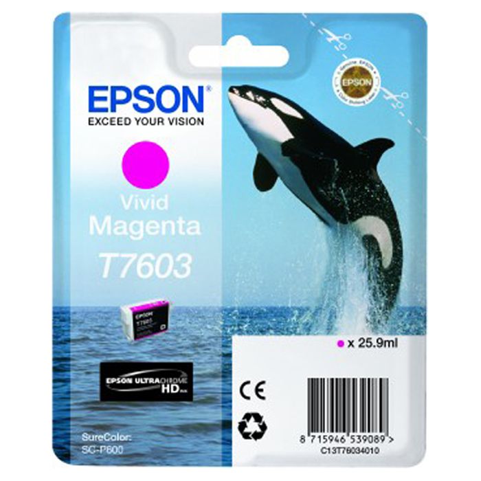 Tinta Epson T7603 Magenta Vivo C13T76034010 SC-P600