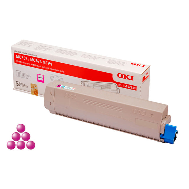 Toner Oki 45862838 Magenta MC853 MC873