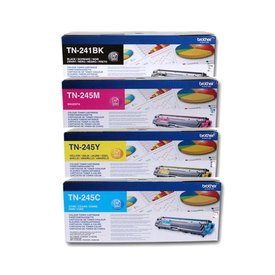 Pack 4 Colores Toner Brother TN241BK TN245CMY
