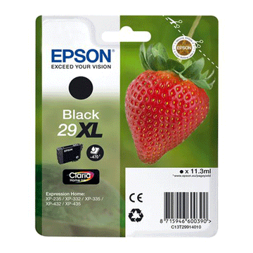 Cartucho de tinta Epson 29XL negro original.