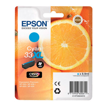 Tinta Epson 33XL Naranja Color Cian C13T33624010