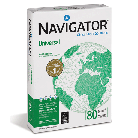 Papel Universal Navigator 80 Gramos 10 Cajas De 2500 Hojas A4