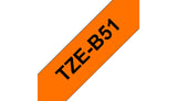 C. Laminada Fluorescente 24mmx8m Naranja/Negro Brother TZ-B51 imagen 1
