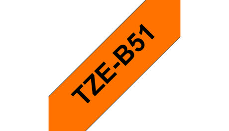 C. Laminada Fluorescente 24mmx8m Naranja/Negro Brother TZ-B51 imagen 1