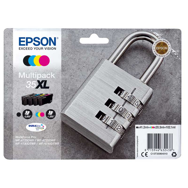 Multipack Tinta Epson 35XL Candado 4 Colores C13T35864010