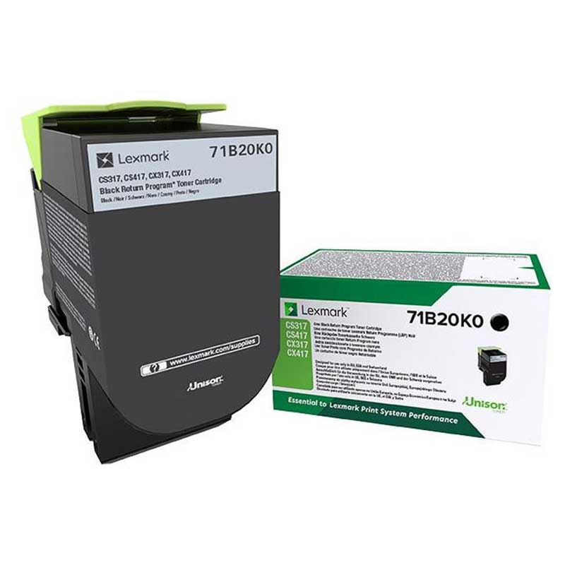 Toner Lexmark 71B20K0 Negro