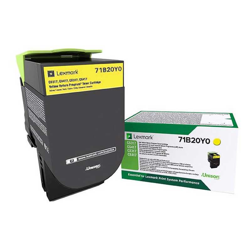 Toner Lexmark 71B20Y0 Amarillo