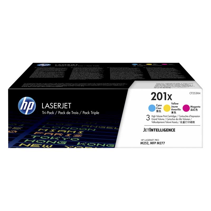 Pack Tóner HP 201X CF253XM 3 Colores