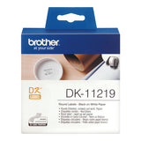 Brother DK-11219 Rollo Etiquetas Adhesivas Circulares 12mm imagen 1
